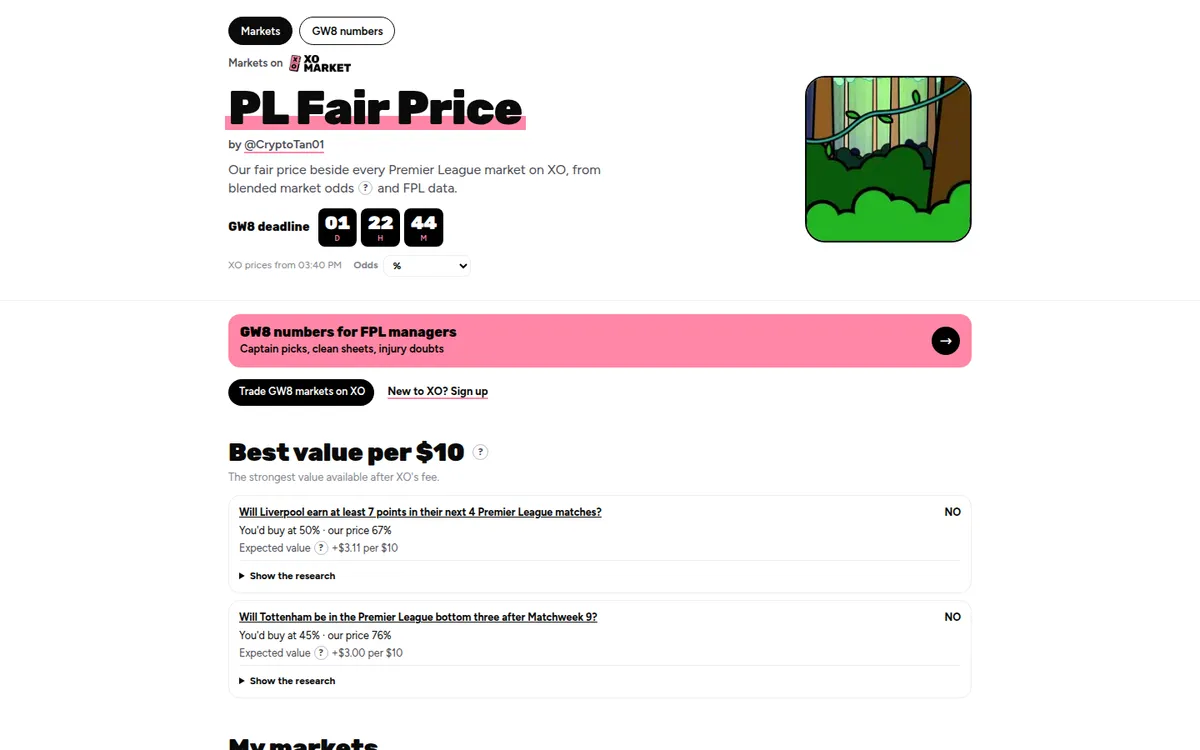 Screenshot of the PL Fair Price home page